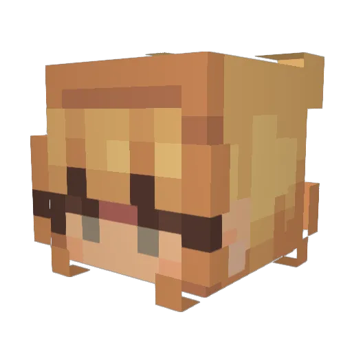 laurru Minecraft avatar head, 3D render