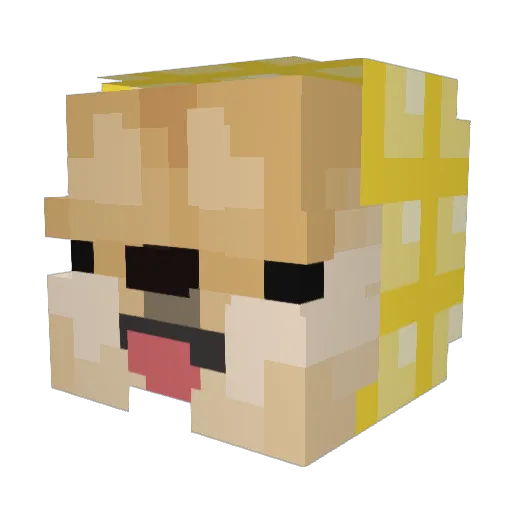 lauxa_ Minecraft avatar head, 3D render