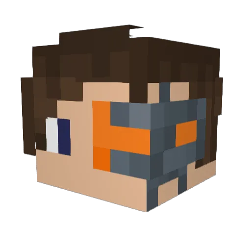 lava184 Minecraft avatar head, 3D render