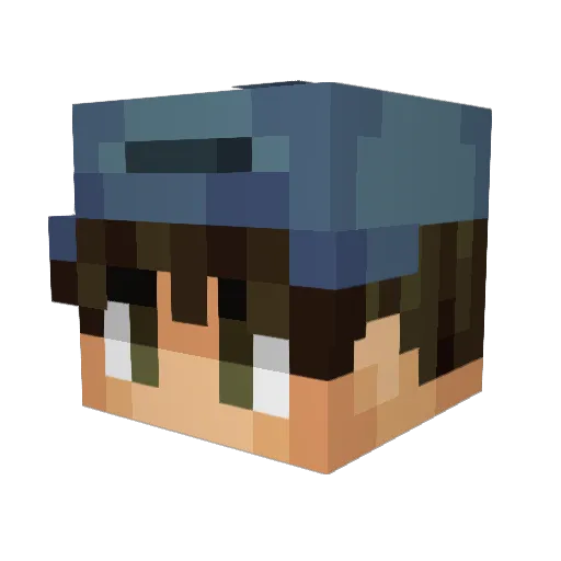 lava_17 Minecraft avatar head, 3D render