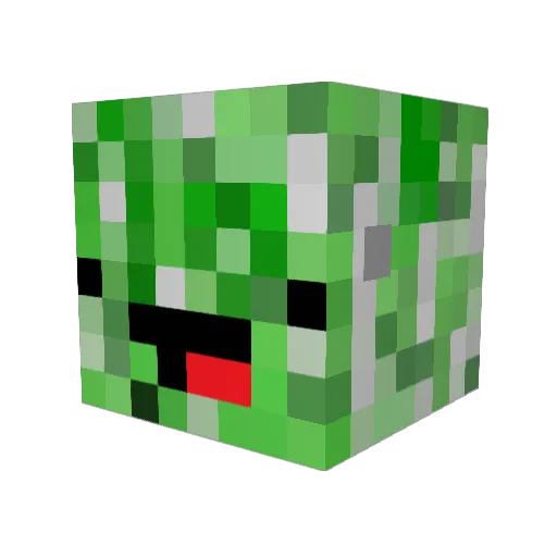 lavacreeper3 Minecraft avatar head, 3D render