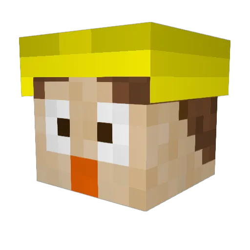 lavahoundo Minecraft avatar head, 3D render