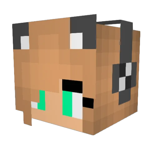 lavandia Minecraft avatar head, 3D render
