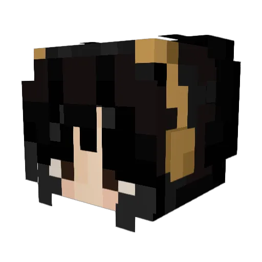 lavanilla Minecraft avatar head, 3D render