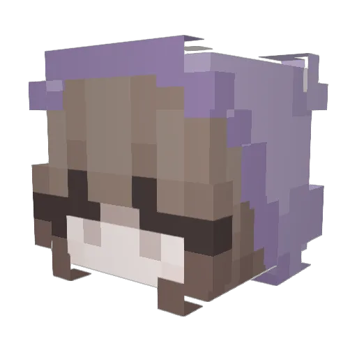 lavender_cloudz Minecraft avatar head, 3D render