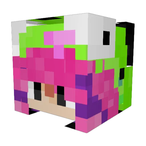 lavendercat6 Minecraft avatar head, 3D render