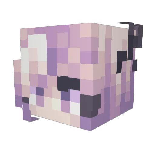 lavenderfae Minecraft avatar head, 3D render