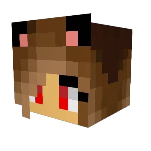 lavenderkitty Minecraft avatar head, 3D render