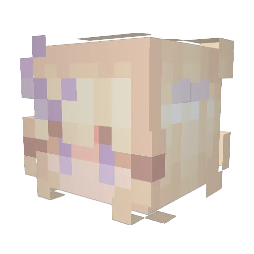lavenderlaura Minecraft avatar head, 3D render