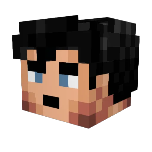 lavequine Minecraft avatar head, 3D render