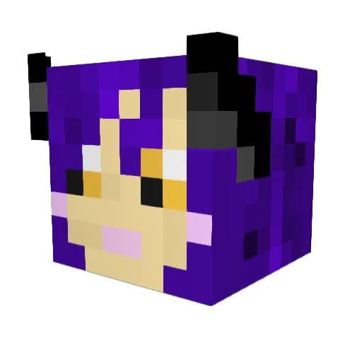 lavero Minecraft avatar head, 3D render