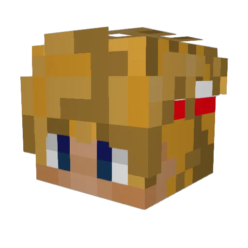 lavishfelix Minecraft avatar head, 3D render