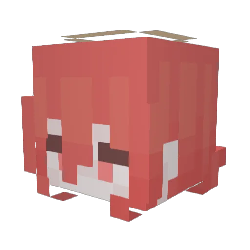 lavivivi Minecraft avatar head, 3D render