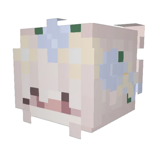 lavulyaa Minecraft avatar head, 3D render