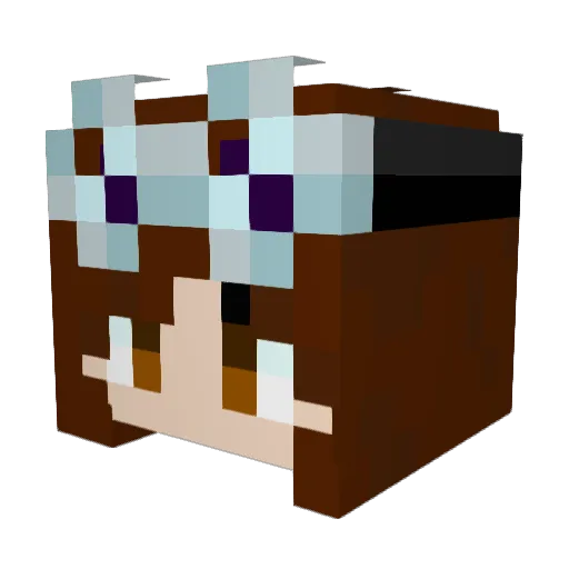 lavunat Minecraft avatar head, 3D render