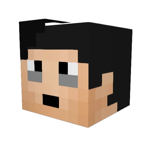 lawfulpizza Minecraft avatar head, 3D render