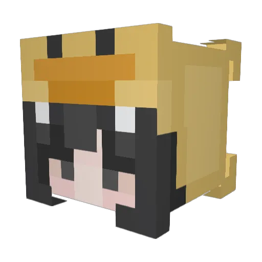 lawlow Minecraft avatar head, 3D render