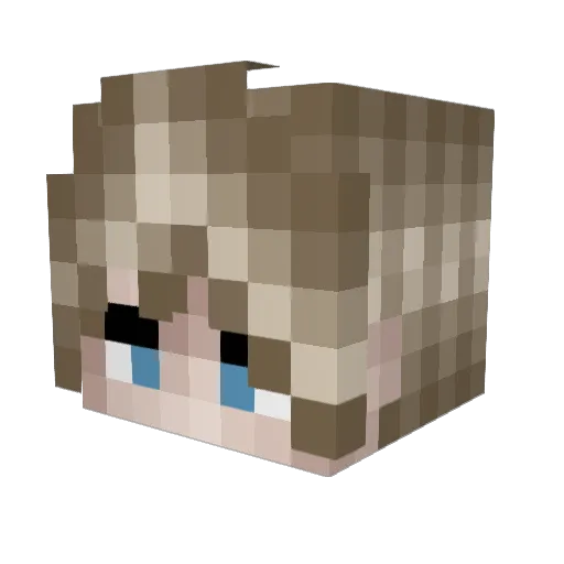 lawnq Minecraft avatar head, 3D render