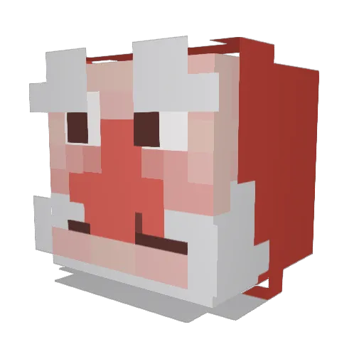 lawyerpig Minecraft avatar head, 3D render