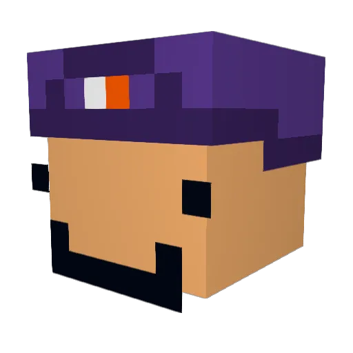 lawzey Minecraft avatar head, 3D render