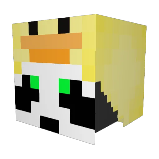 laxemann Minecraft avatar head, 3D render
