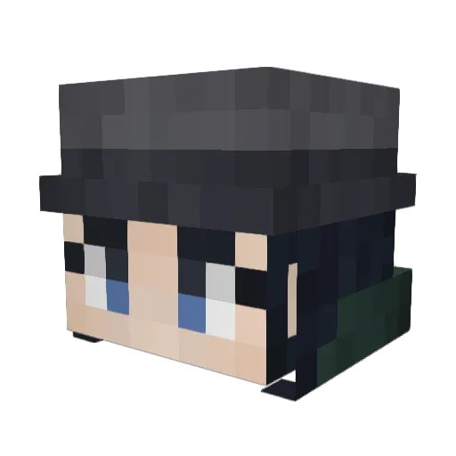 laxler Minecraft avatar head, 3D render