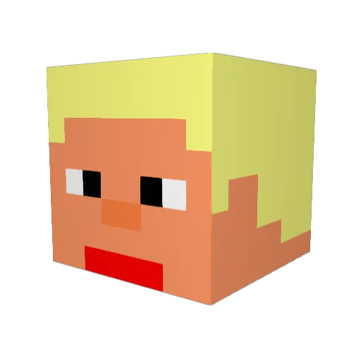 laxmaniac34 Minecraft avatar head, 3D render
