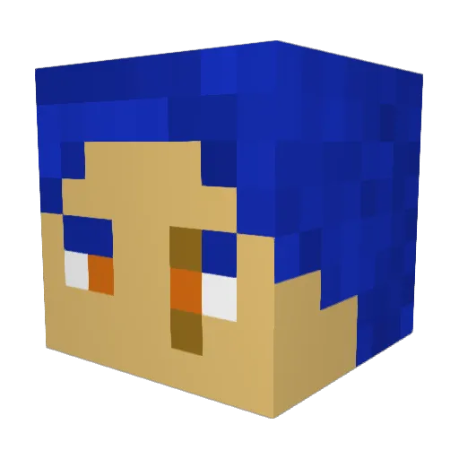 laxooo Minecraft avatar head, 3D render