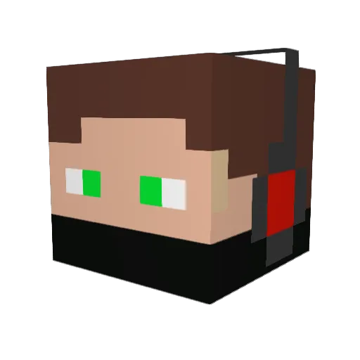 lay22 Minecraft avatar head, 3D render