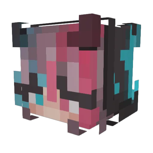 layZlou Minecraft avatar head, 3D render