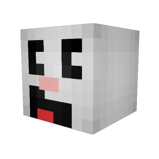 layess Minecraft avatar head, 3D render