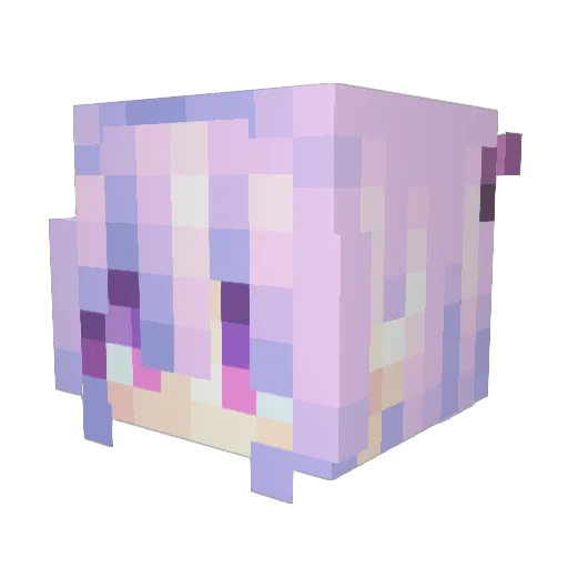 layg Minecraft avatar head, 3D render