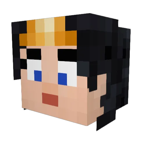 laylabla Minecraft avatar head, 3D render