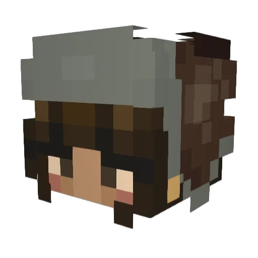 laynamaly Minecraft avatar head, 3D render