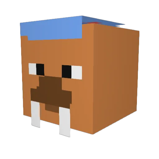 layzi4 Minecraft avatar head, 3D render