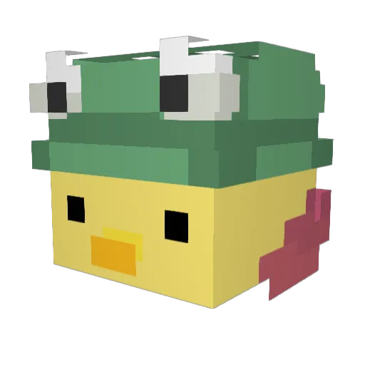 laz3 Minecraft avatar head, 3D render