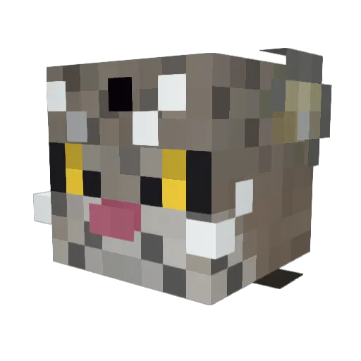lazaredd Minecraft avatar head, 3D render