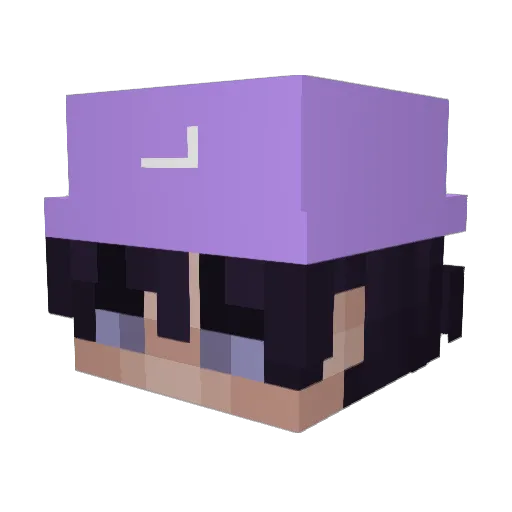 lazarlux Minecraft avatar head, 3D render