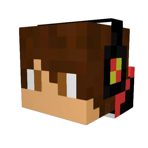 lazergame55 Minecraft avatar head, 3D render