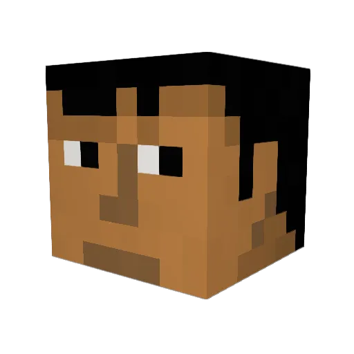 lazervikingg Minecraft avatar head, 3D render