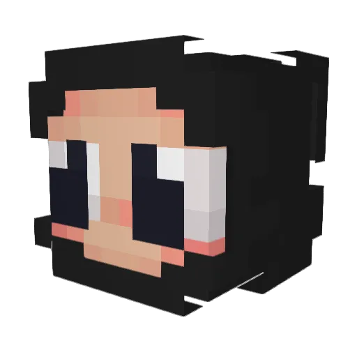 lazuzu Minecraft avatar head, 3D render