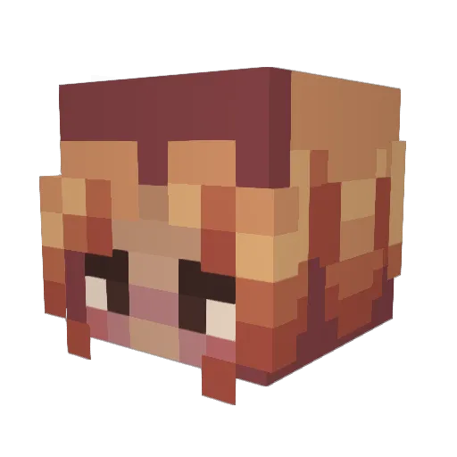 lazyfenix Minecraft avatar head, 3D render