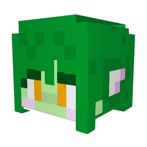 lazyfrogs Minecraft avatar head, 3D render