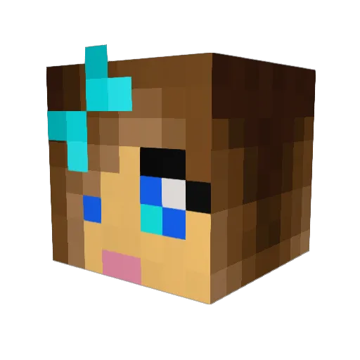 lazygurl11 Minecraft avatar head, 3D render
