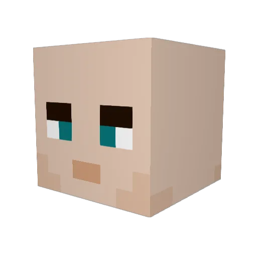 lazyhn0 Minecraft avatar head, 3D render