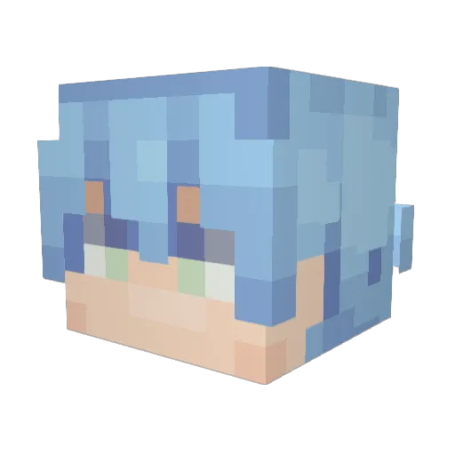 lazyspire Minecraft avatar head, 3D render