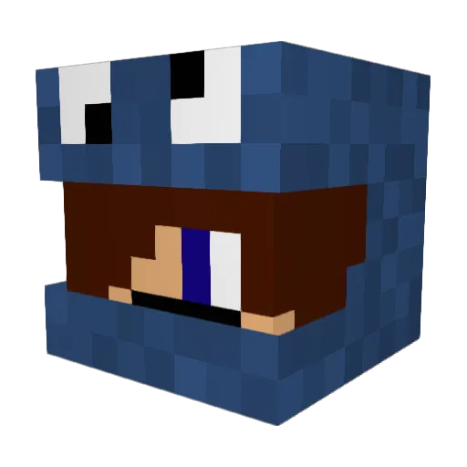 lazythekid Minecraft avatar head, 3D render