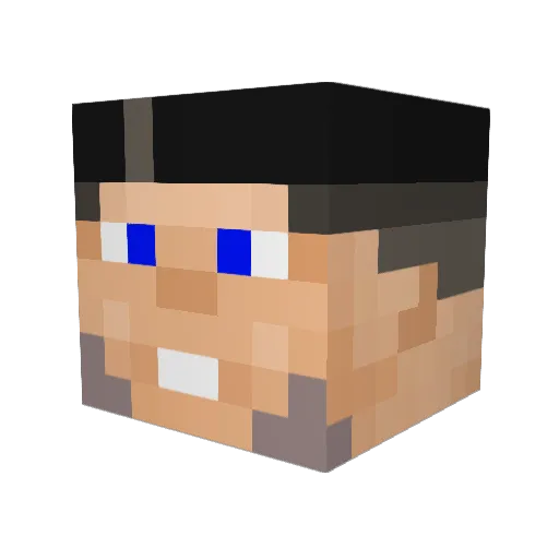 lbabst Minecraft avatar head, 3D render
