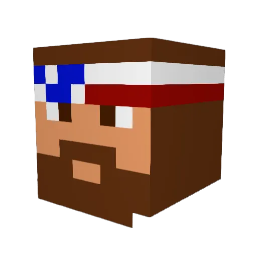 lberard Minecraft avatar head, 3D render