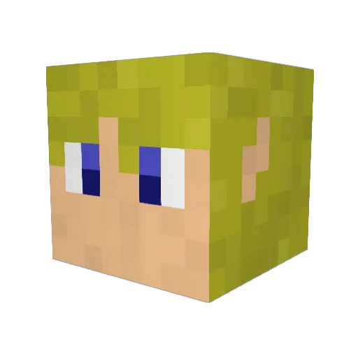 lbil Minecraft avatar head, 3D render